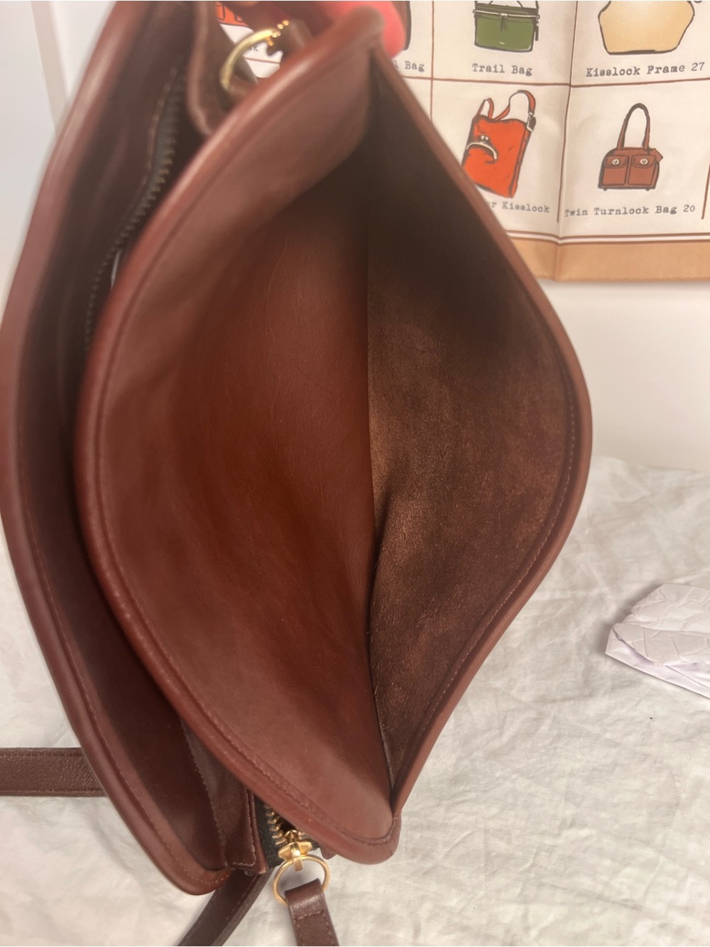 Vintage Coach Brighton Bag 9895 Mahogany Glove Tanned Leather - Picture 12 of 15